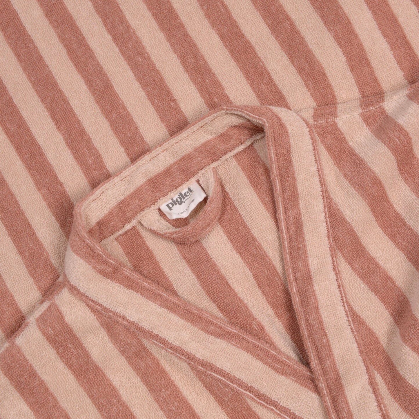 Sand Shell Pembroke Stripe Cotton Robe