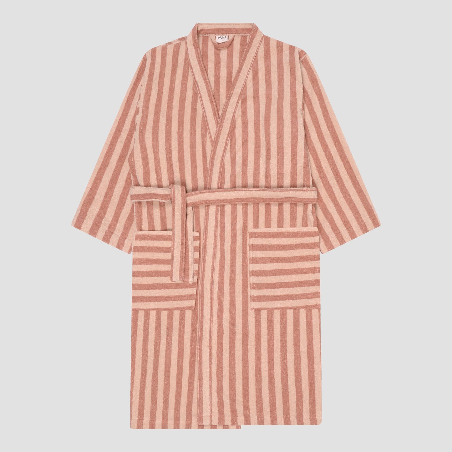 Sand Shell Pembroke Stripe Cotton Robe