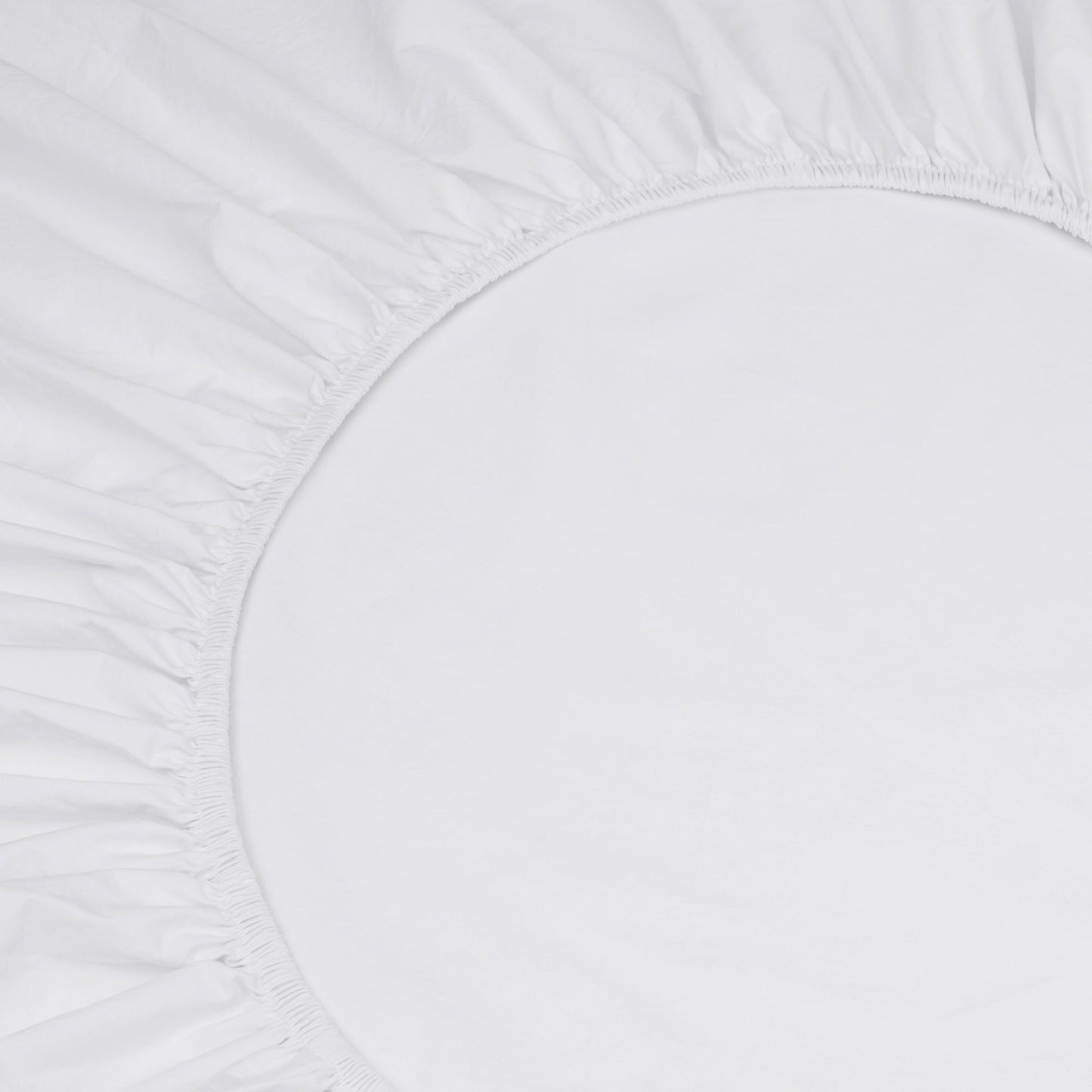 White Washed Cotton Percale Fitted Sheet