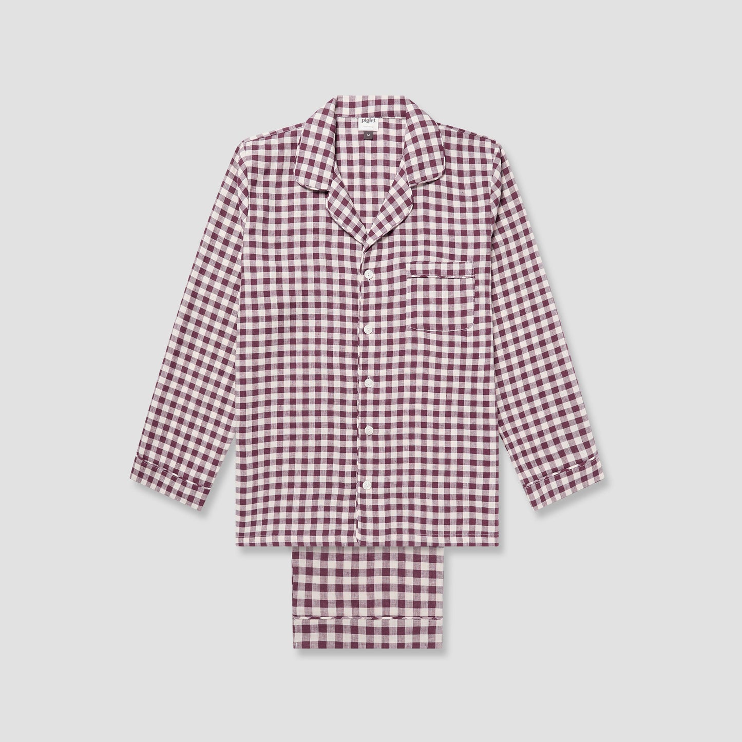 Berry Gingham Pyjama Trouser Set