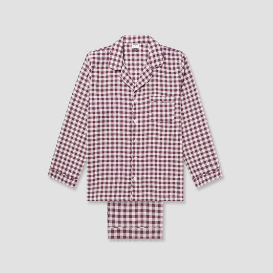 Berry Gingham Pyjama Trouser Set