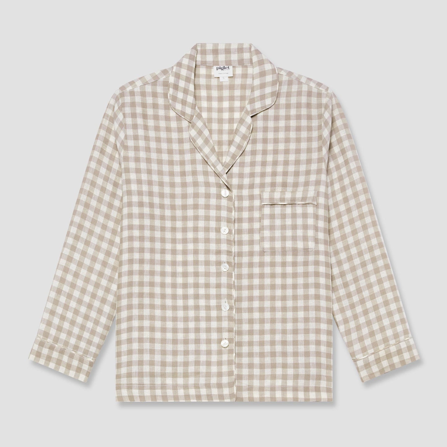 Mushroom Gingham Pyjama Shorts Set