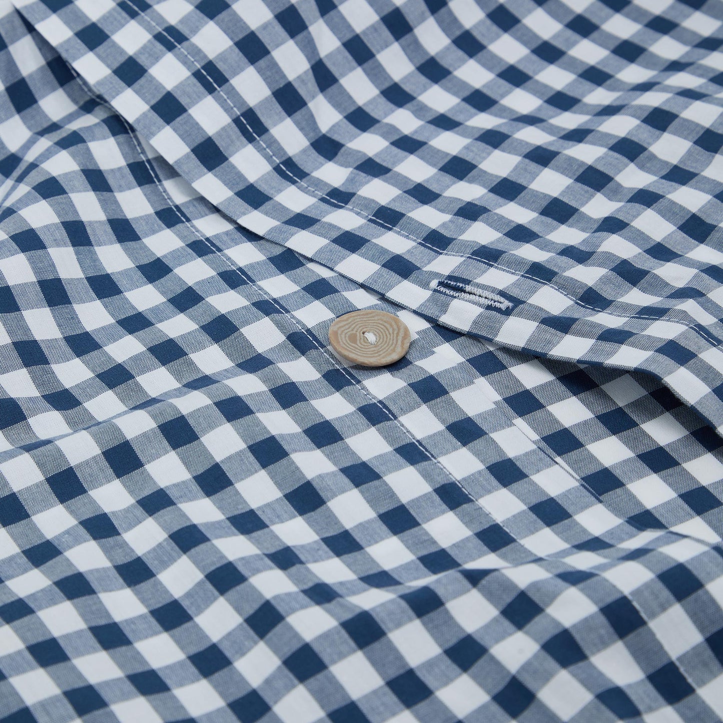 Indigo Small Gingham Cotton Duvet Cover