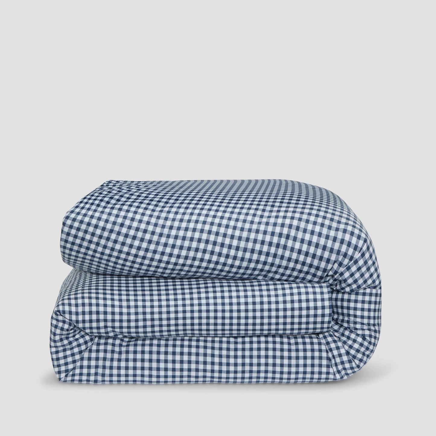 Indigo Small Gingham Cotton Duvet Cover