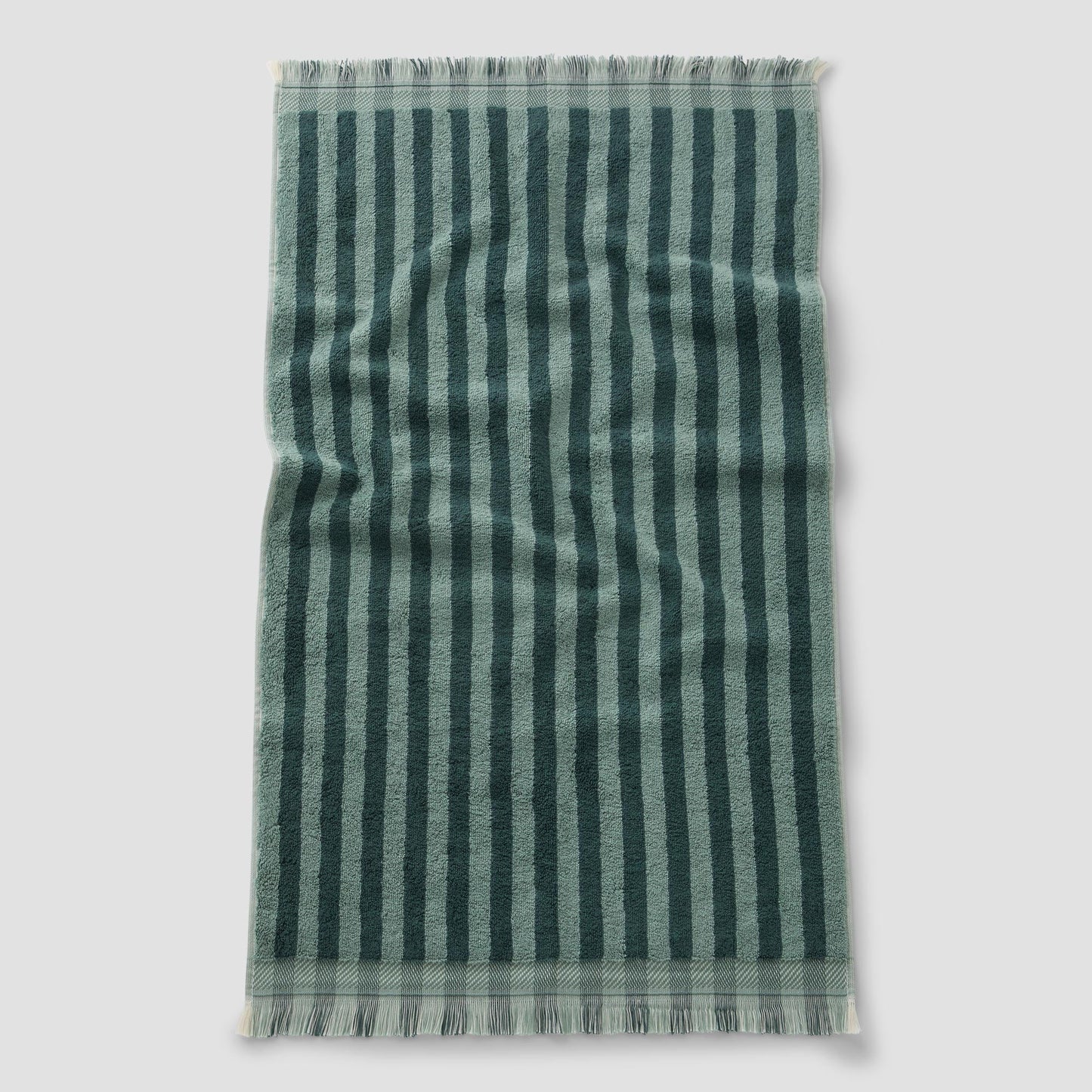 Pine Green Pembroke Stripe Cotton Towels