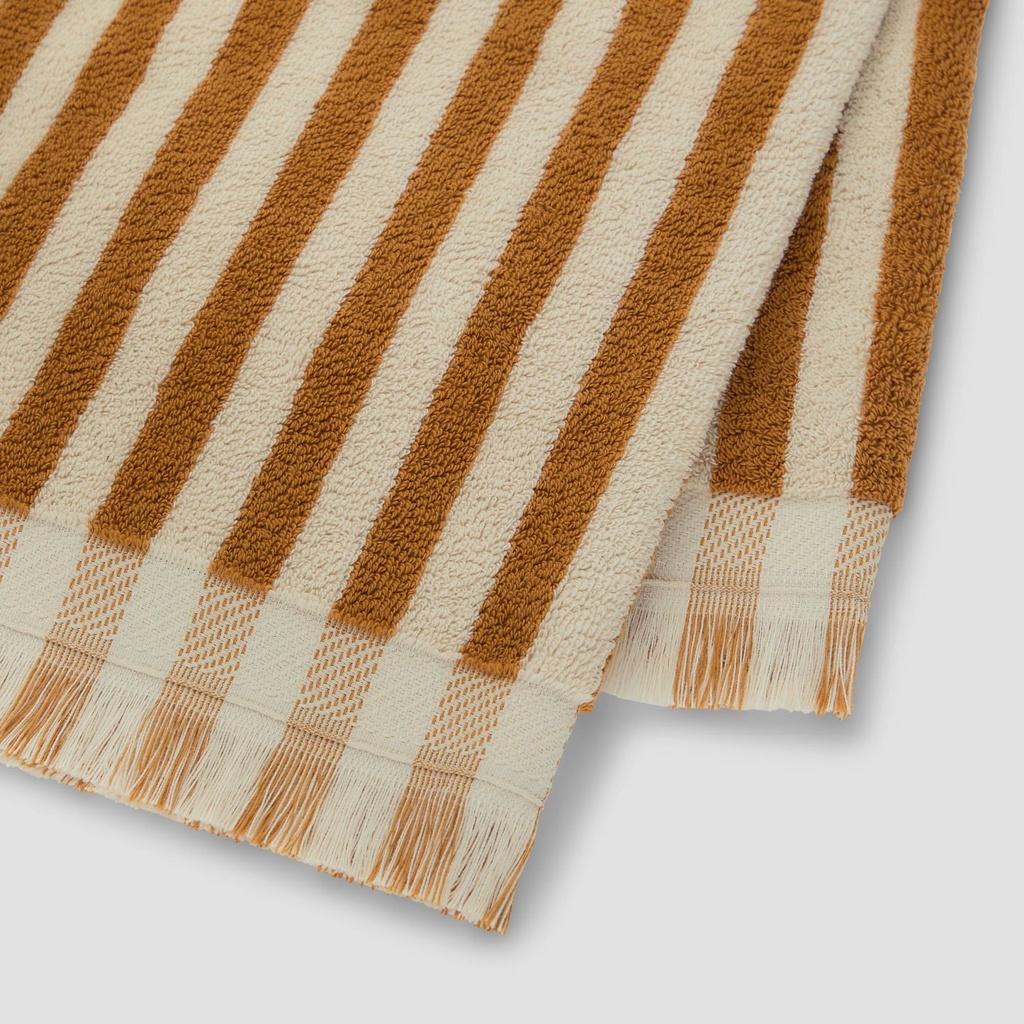Russet Yellow Pembroke Stripe Cotton Towels