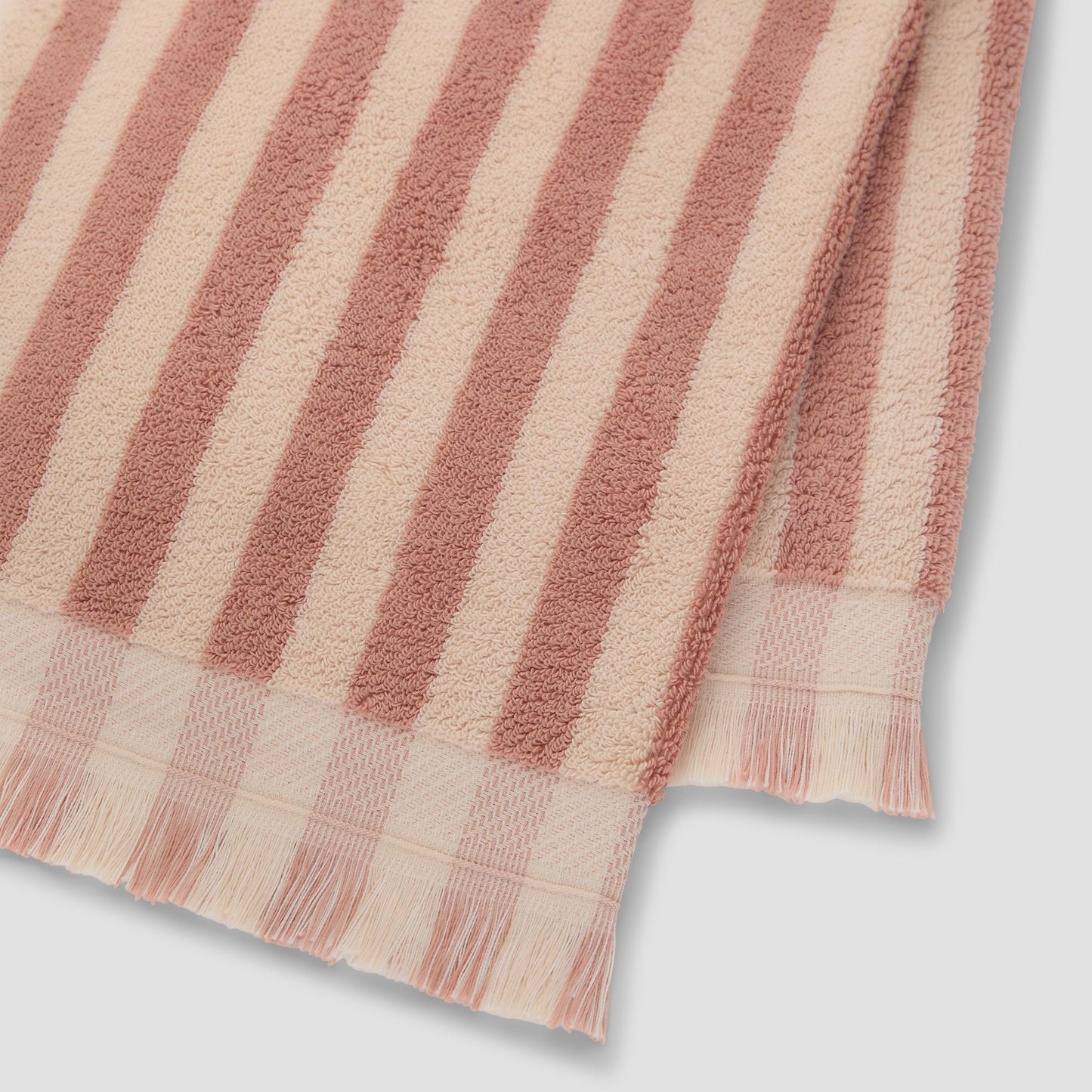 Sand Shell Pembroke Stripe Cotton Towels